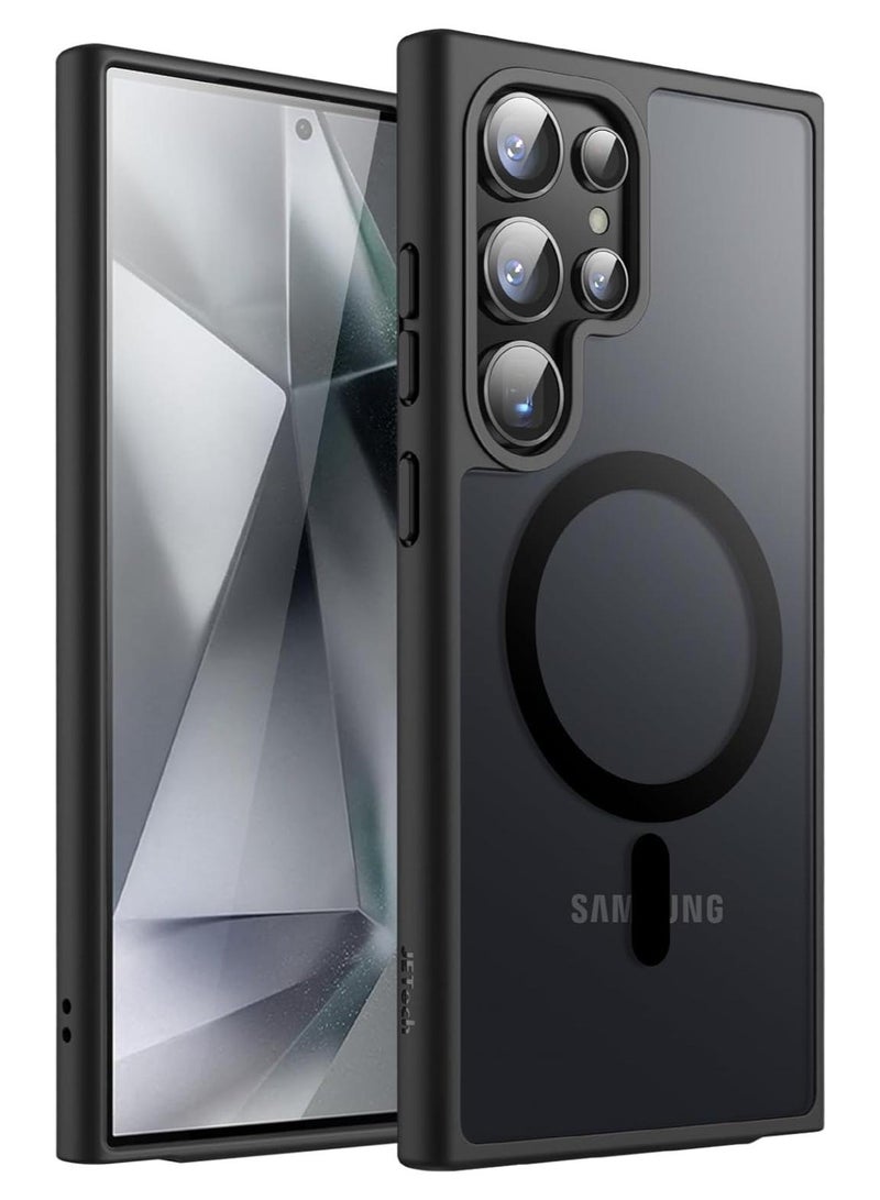 أكاليكس Magnetic Case for Samsung Galaxy S25 Ultra 5G 6.9inch, Translucent Matte Back, Shockproof Magnetic Case Compatible with MagSafe, for Samsung Galaxy S25 Ultra (Black) - Image 1