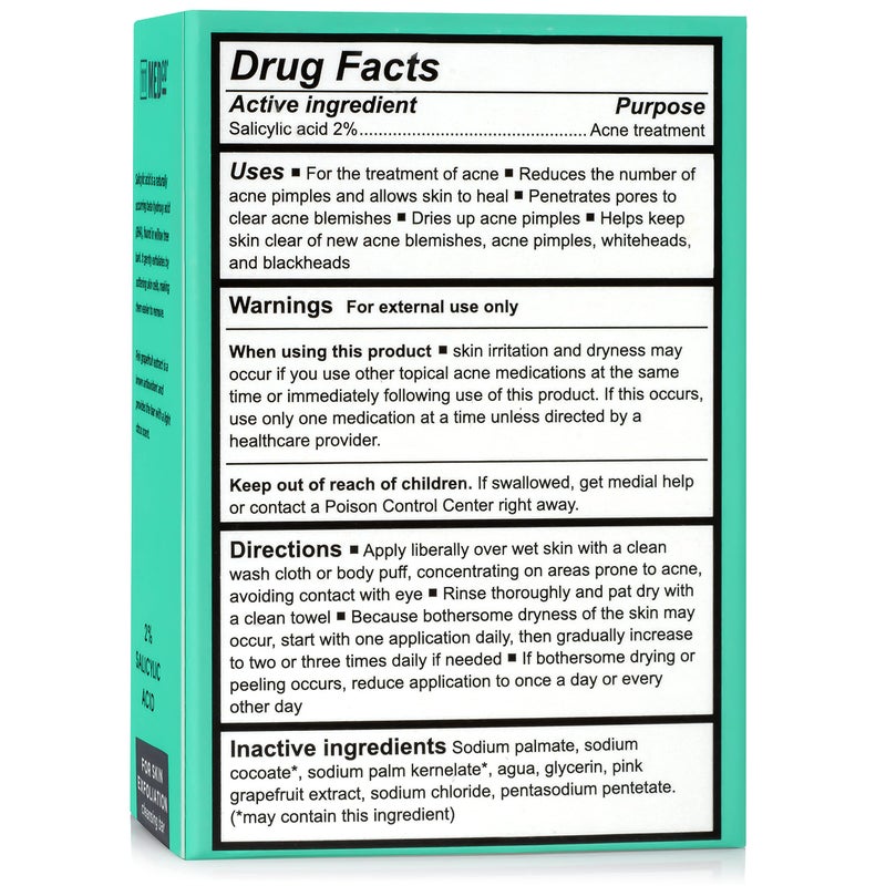 111MedCo 2% Salicylic Acid Cleansing 4oz. Medicated Soap Bar - Image 2