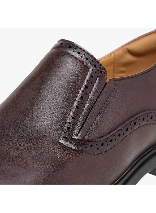 DUCHINI Men's Textured Slip-On Loafers - Image 4