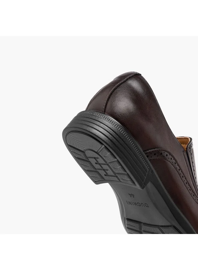 DUCHINI Men's Textured Slip-On Loafers