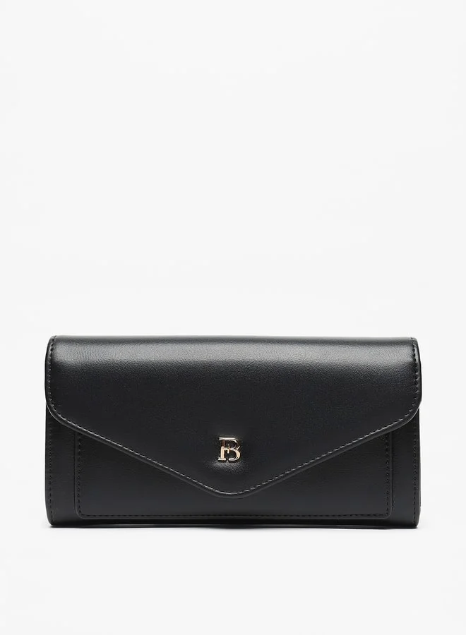 Flora Bella Women Solid Wallet With Flap Closure