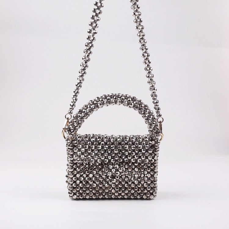 New Creative Acrylic Multi-Color Hand Beaded Women'S Bag Fashion Casual All-Match Woven Crossbody Evening Bag - Image 4