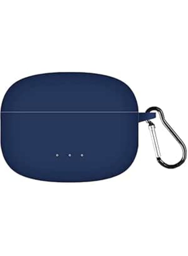 اوراما جراب سيليكون من دلع موبايلك متوافق مع سماعات أذن Oraimo FreePods 3C – حافظة واقية ناعمة مضادة للصدمات مع حلقة تثبيت – لون أزرق - Image 1