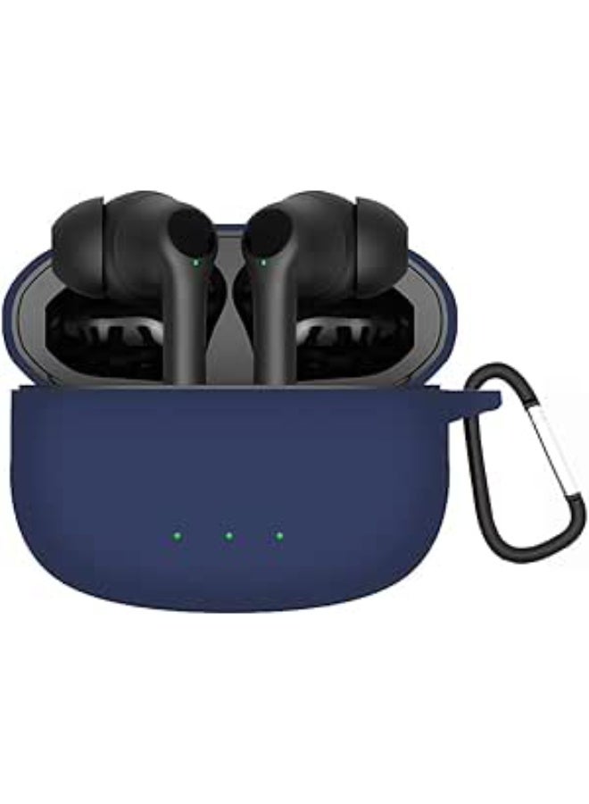 اوراما جراب سيليكون من دلع موبايلك متوافق مع سماعات أذن Oraimo FreePods 3C – حافظة واقية ناعمة مضادة للصدمات مع حلقة تثبيت – لون أزرق - Image 4