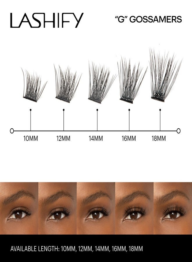 Lashify Gemini 10mm Gossamer Lashes in Black, Easy DIY False Lashes for a Voluminous, Wispy and Playful Look - Image 4