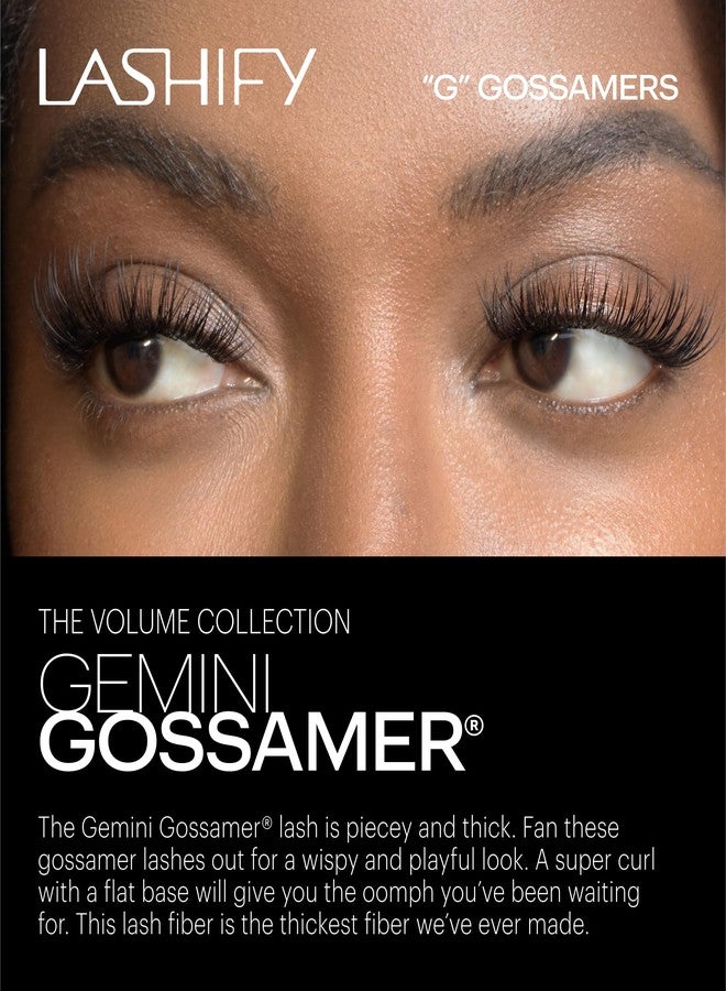 Lashify Gemini 10mm Gossamer Lashes in Black, Easy DIY False Lashes for a Voluminous, Wispy and Playful Look - Image 2