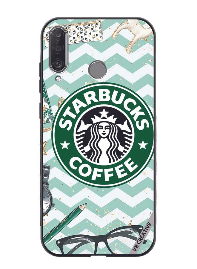 Protective Case Cover For Huawei P30 Lite Starbucks Coffee Design Multicolour