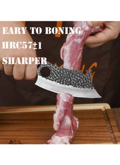 Astylway Mini Kitchen Knife 6.5inch Full Tang with Leather Sheath  Boning  Viking Knives Multipurpose Grilling Camping Cooking Knife BBQ Tool  - Image 5