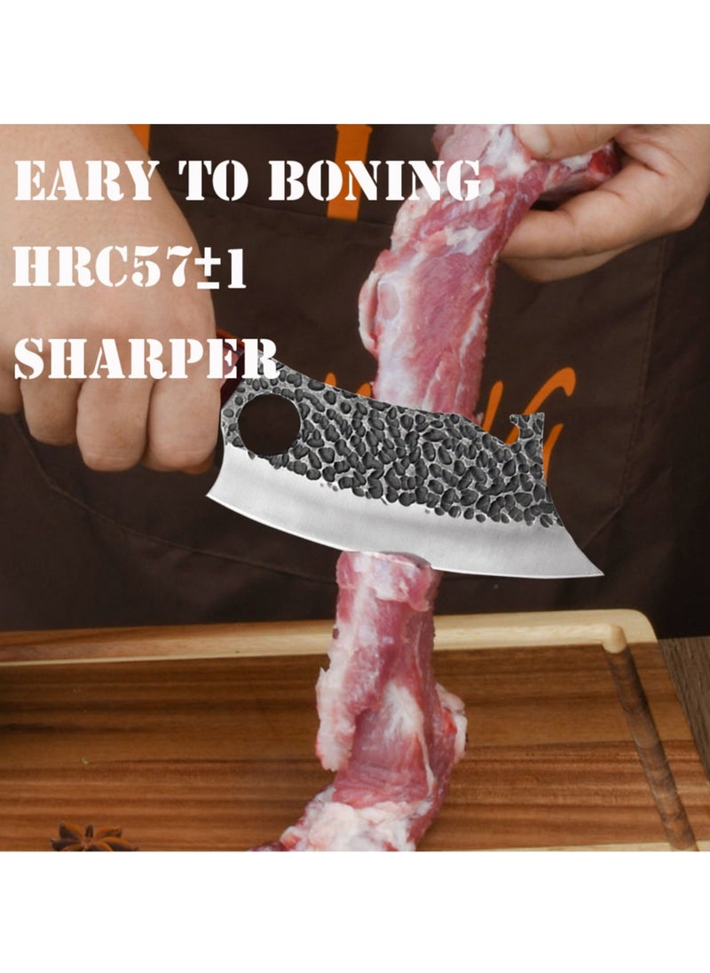Astylway Mini Kitchen Knife 6.5inch Full Tang with Leather Sheath  Boning  Viking Knives Multipurpose Grilling Camping Cooking Knife BBQ Tool  - Image 5