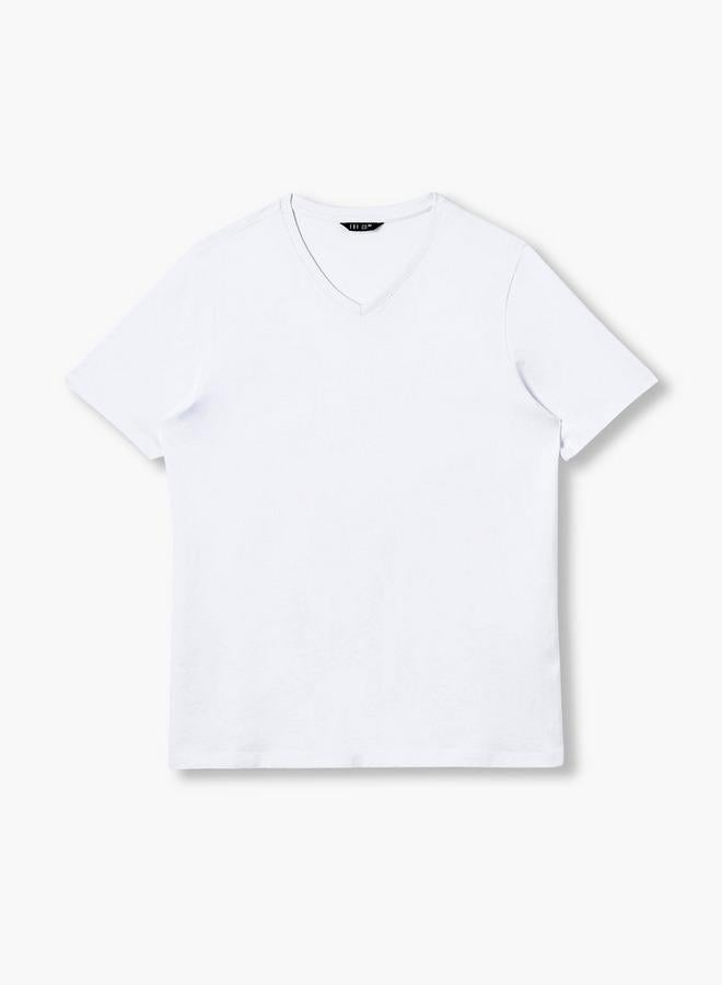 Splash FAV Men Regular Fit V-neck Short Sleeve T-shirt - Set of 2 - Image 5