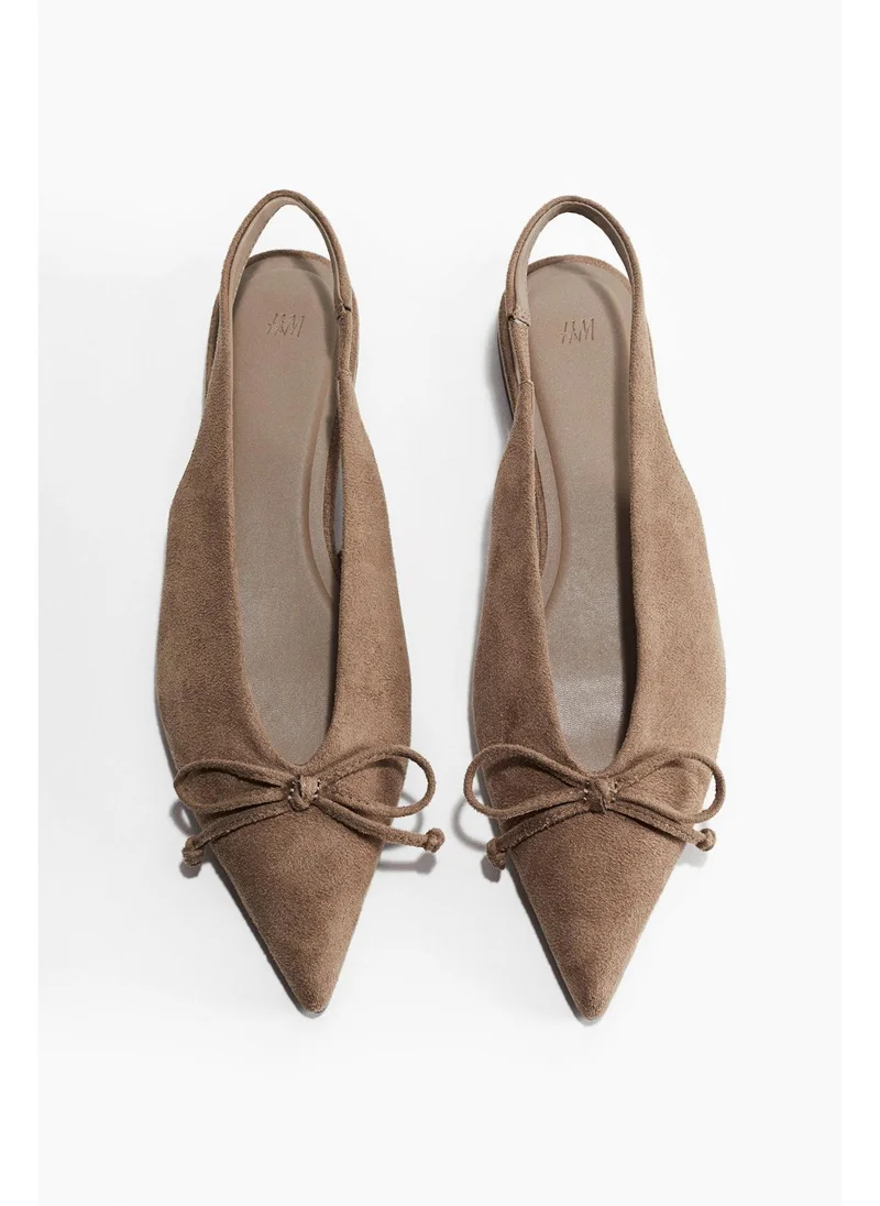 H&M Bow-decorated slingbacks
