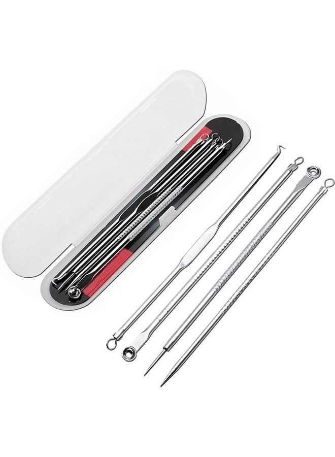 GutarGoo Blackhead Remover Pimple Comedone Extractor Tool Acne Removal Kit Treatment For Blemish Whitehead Popping Zit Removing For Nose Face Skin For Women & Men Stainless Steel (4 Pcs) - Image 2