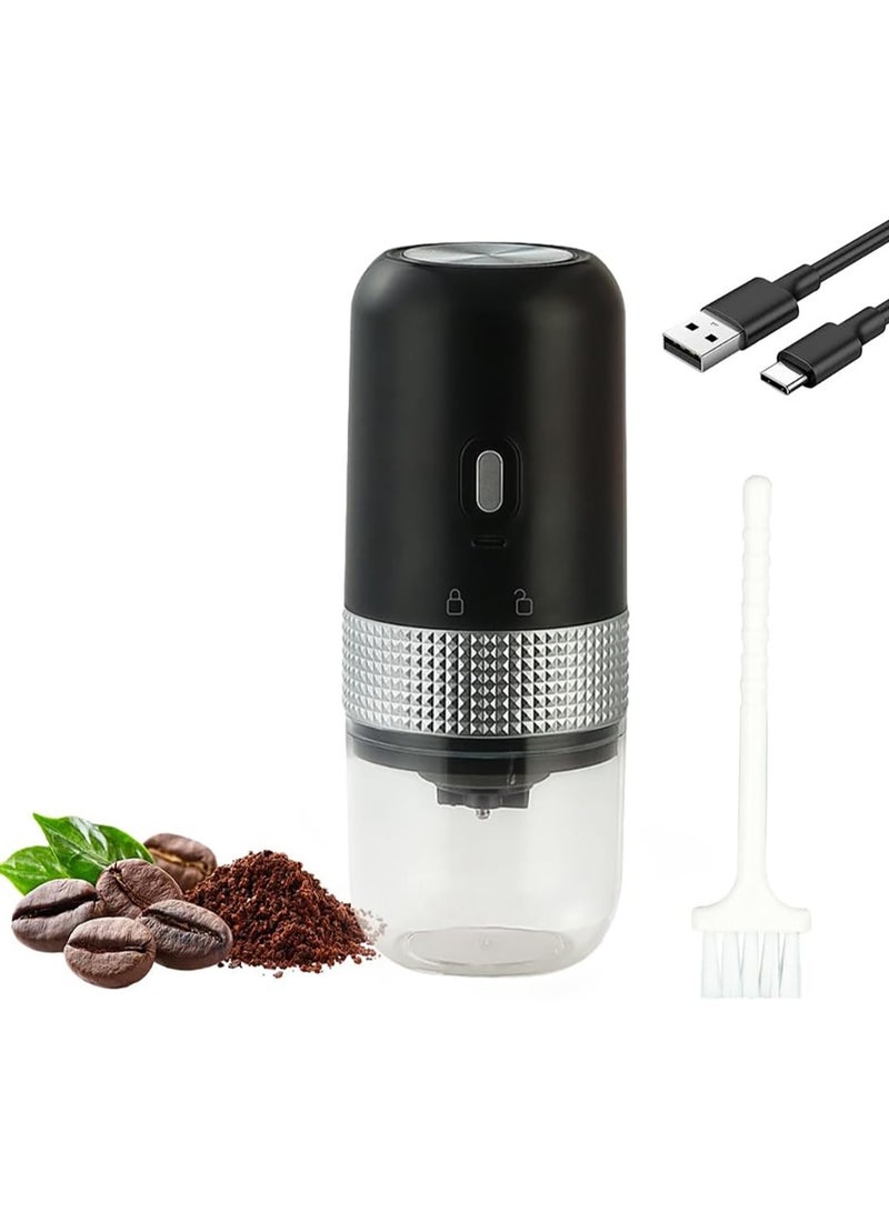 JIHAM Portable Coffee Grinder, New Design Electric Compact Mini Espresso burr Coffee Mixer Grinder,  Adjustable Grinder Machine, Strong Grip Holder, USB Rechargeable Battery 1000mah, 25g Silo, 200ML cup - Image 1