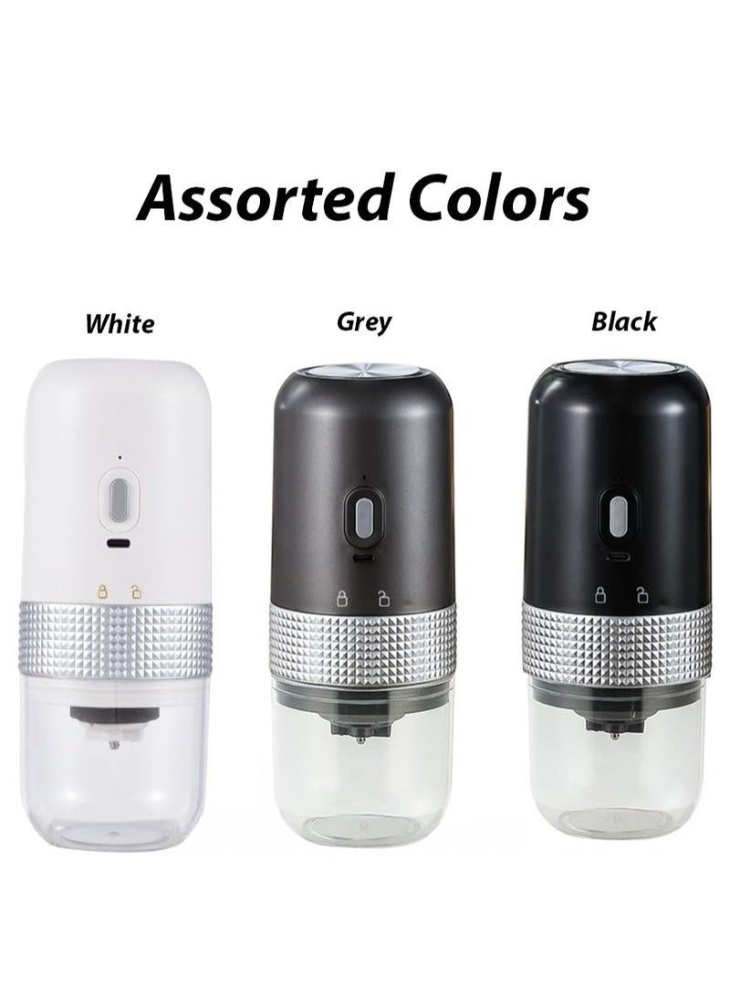 JIHAM Portable Coffee Grinder, New Design Electric Compact Mini Espresso burr Coffee Mixer Grinder,  Adjustable Grinder Machine, Strong Grip Holder, USB Rechargeable Battery 1000mah, 25g Silo, 200ML cup - Image 2