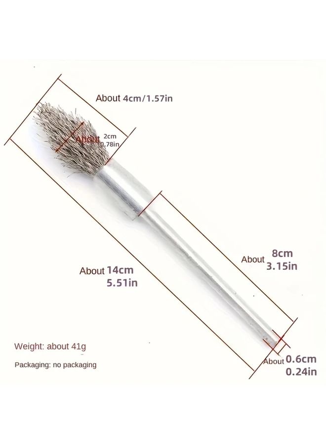 Heavy Duty Steel Wire Brush 1pc Flexible Bristles Ergonomic Handle Universal Diesel Engine Grinding Tool - Image 2
