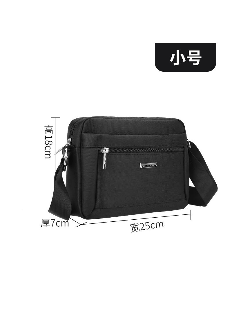 Generic - Mens Multi-Layer Casual Shoulder Bag Large CapacityBlack 506-1 small size Black 506-1 small size - Image 1