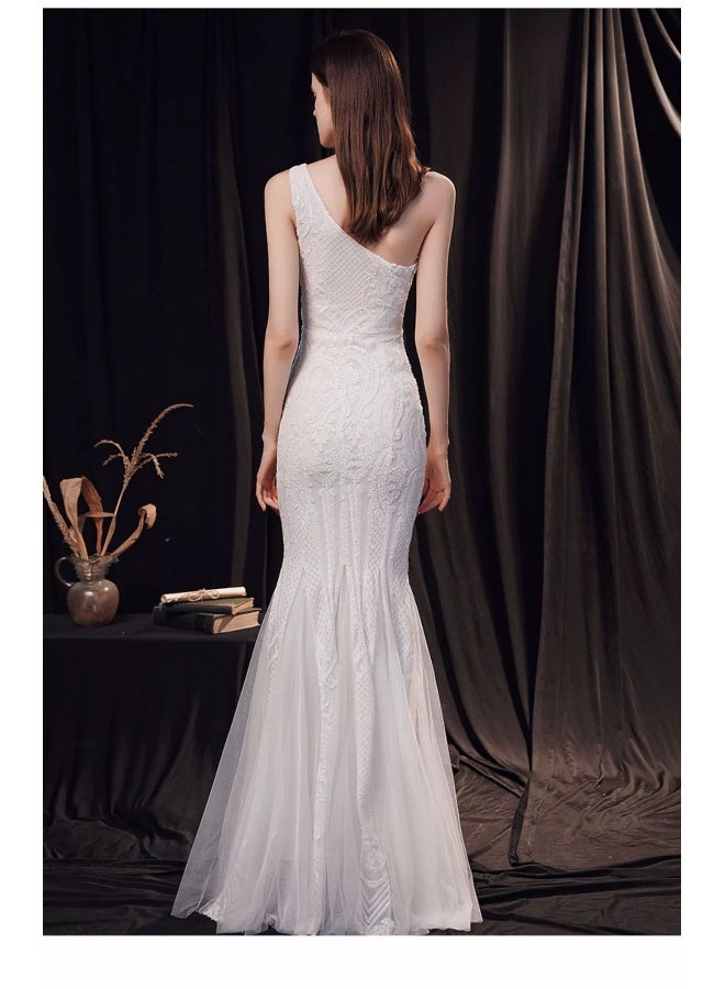 Madam Uniq Lace One-Shoulder Dress - Image 2