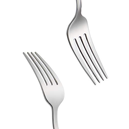 HISSF Table Forks Dinner Forks Stainless Steel 18/0 of Forks 6 Pcs for Home, Kitchen Restaurant, Dishwasher Safe, 7.99 Inches, Silver - Image 3