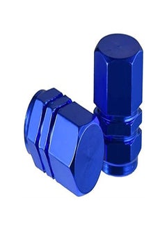 ORiTi 4-Piece Tire Stem Wheel Valve Covers Car Dustproof Tire Cap, Hexagon Shape Blue  - Image 5