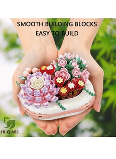 Excefore Succulents Building Set Cute Botanical Collection,Gifts for Girls Boys Kids 8+ and Adults, Bonsai Plant Garden-Classic Bricks Compatible with Lego (JK2722-Sweetheart-327PCS)  - Image 3