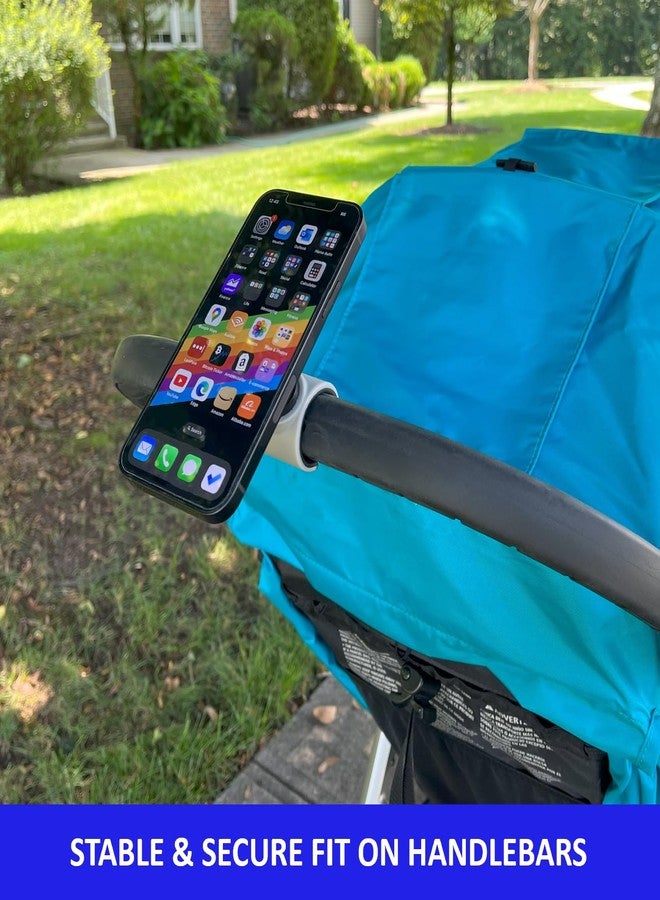 Maxby Stroller Phone Holder, MagSafe Compatible Magnetic Phone Mount for Stroller Handlebar. Installs in Seconds, Fast Attach & Detach - Image 2