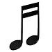 Broadway Gifts Broadway Gifts Black 16th Note Glossy Wooden Wall Decoration  - Image 2