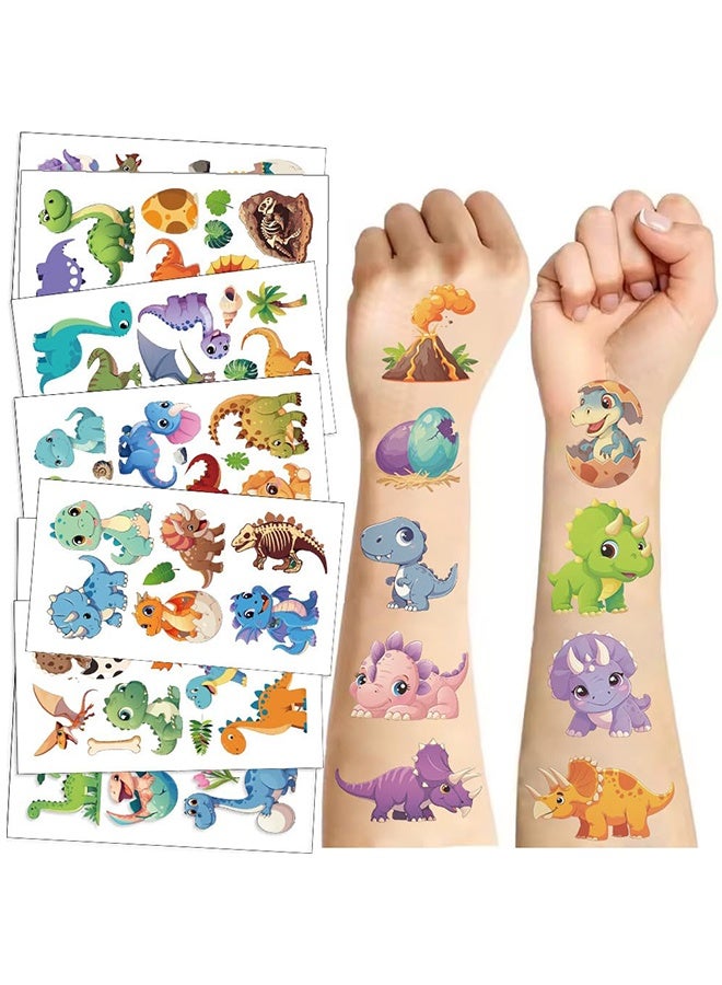 Lemon 30 Sheet (120+ patterns) Dinosaur Temporary Tattoos for Kids Party Supplies, Temp Tattoo Stickers for Kids Girls Boys Birthday Party Favors Activities (Dinosaur) - Image 1