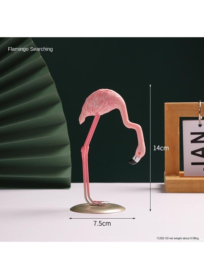 Bluejw Creative Flamingo Resin Ornaments Living Room Bedroom Pink Decoration Display Props Modern Simulation Flamingo Gift - Image 1