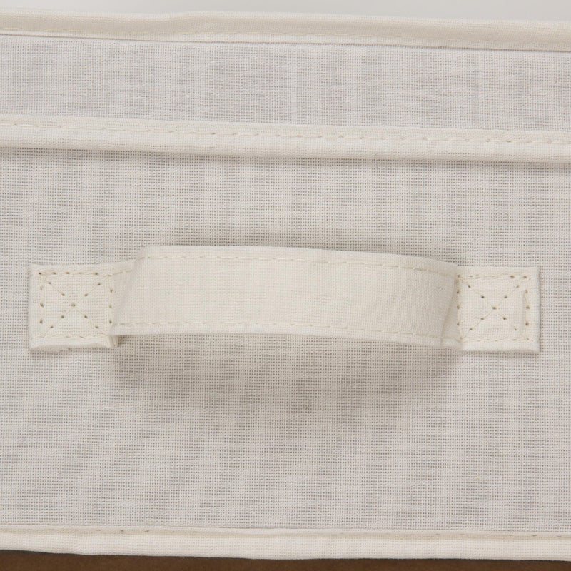 Household Essentials 115 Storage Box with Lid and Handle | Natural Beige Canvas | Jumbo - Image 5