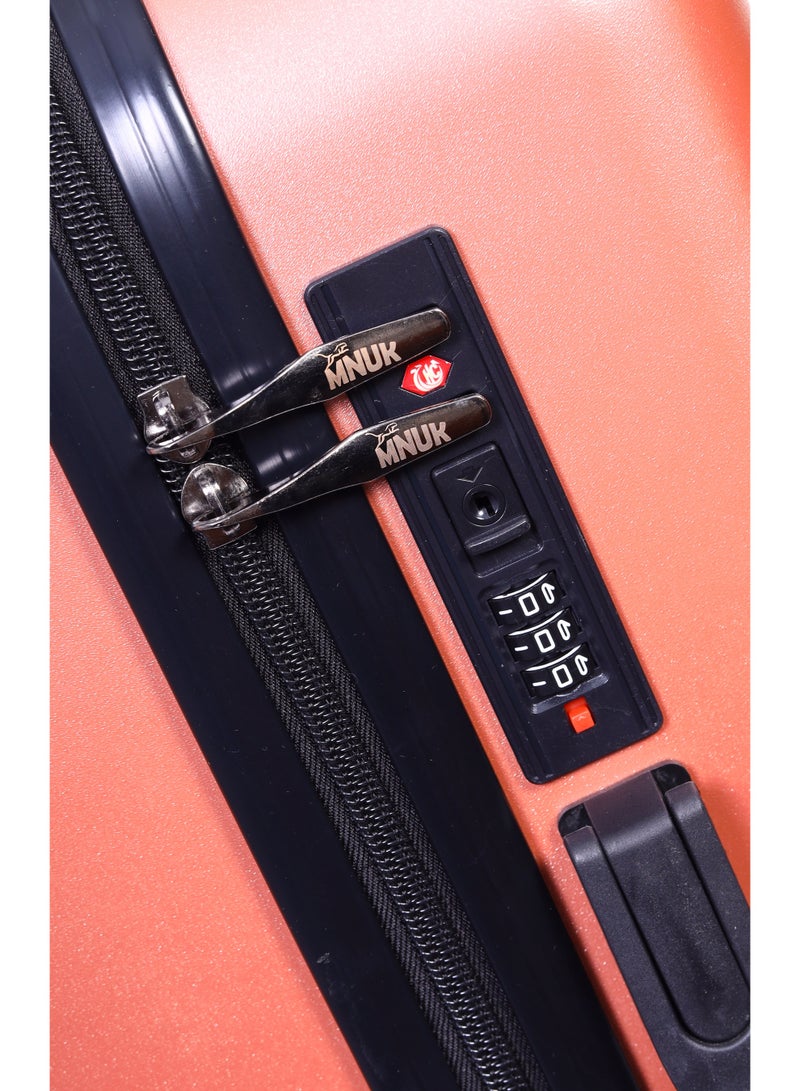 MNUK MANCHESTER 28inch Luggage bag| Polycarbonates & ABS Hardside Luggage Trolley with TSA Lock| Double 360Â° 4 Wheeler| Large-28 Inch|Rose Gold - Image 3