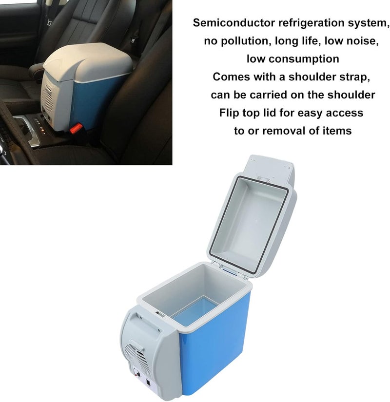 TOPINCN Car Fridge, 12V Portable Cooler and Warmer, Electric Cooler Mini Car Refrigerator with Power Cord and Strap - Image 5