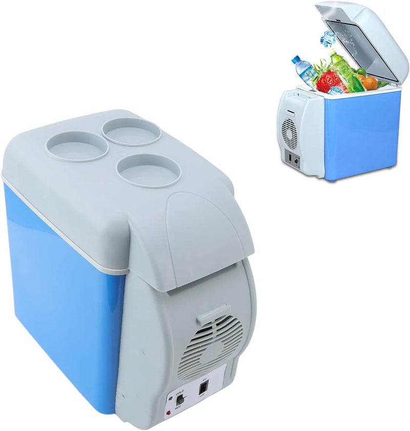TOPINCN Car Fridge, 12V Portable Cooler and Warmer, Electric Cooler Mini Car Refrigerator with Power Cord and Strap - Image 3