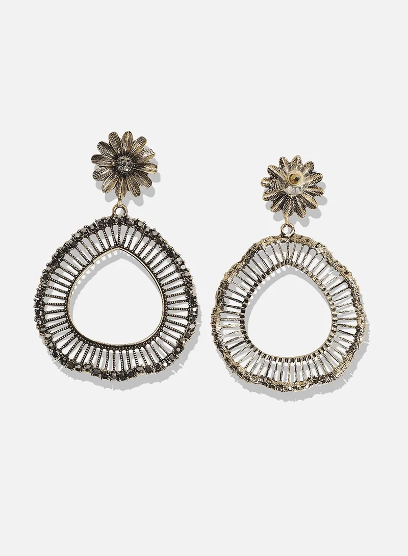 Sohi  Daisy Teardrop Swirl Artificial Drop Earring Jewellery for Women | Best Price UAE