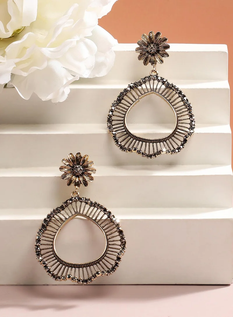 Sohi  Daisy Teardrop Swirl Artificial Drop Earring Jewellery for Women | Best Price UAE