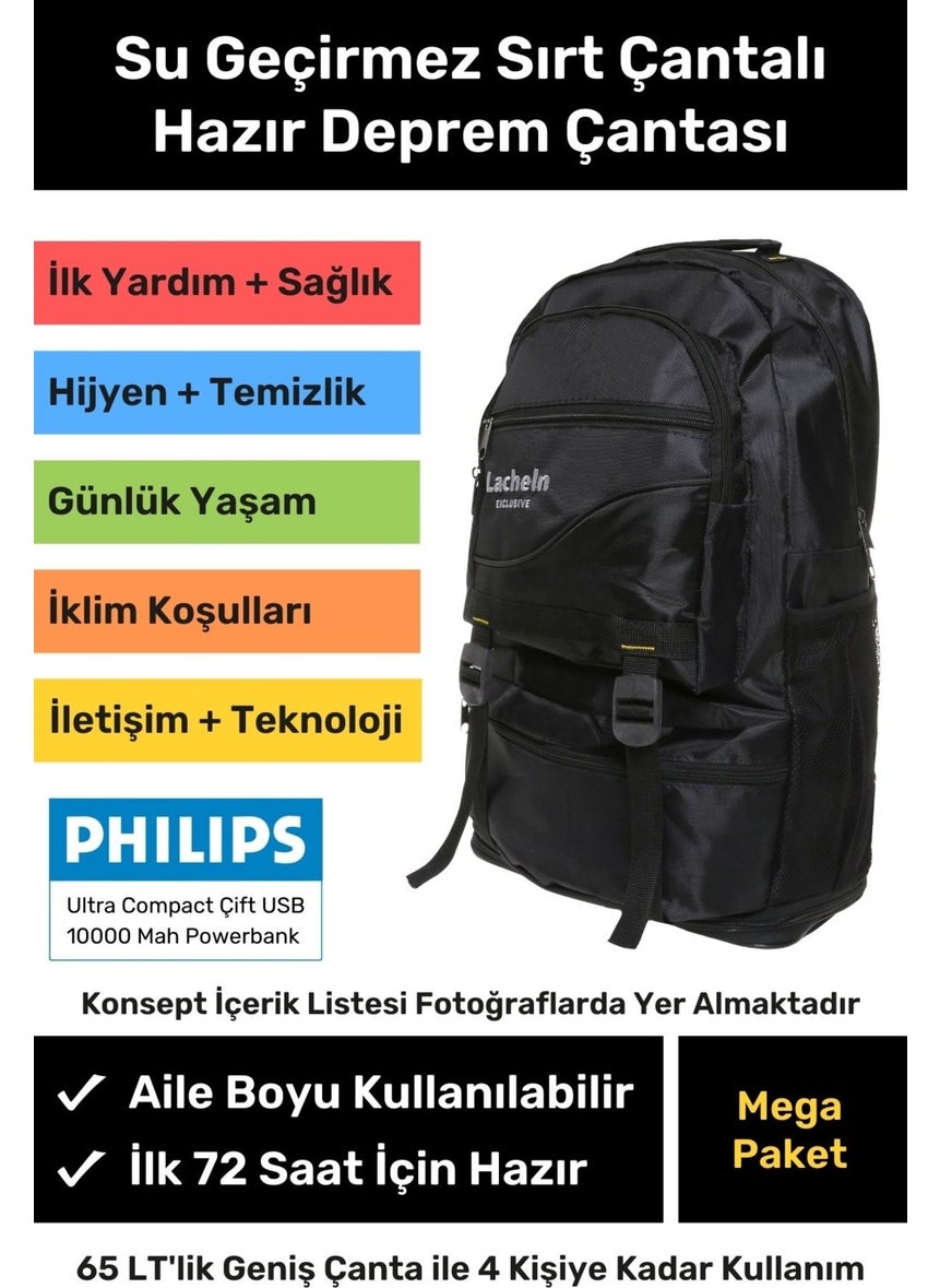 Lacheln Mega Package Fully Comprehensive Ready Earthquake Bag Afad Acute For 3 4 5 Person Best Big Bag First Aid Emergency Kit Survival Kit  - Image 1