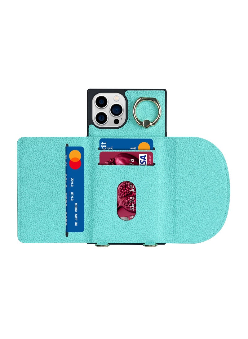 Suteni Ring Buckle Back Cover Magnetic Leather Phone Case for iPhone  - Image 3