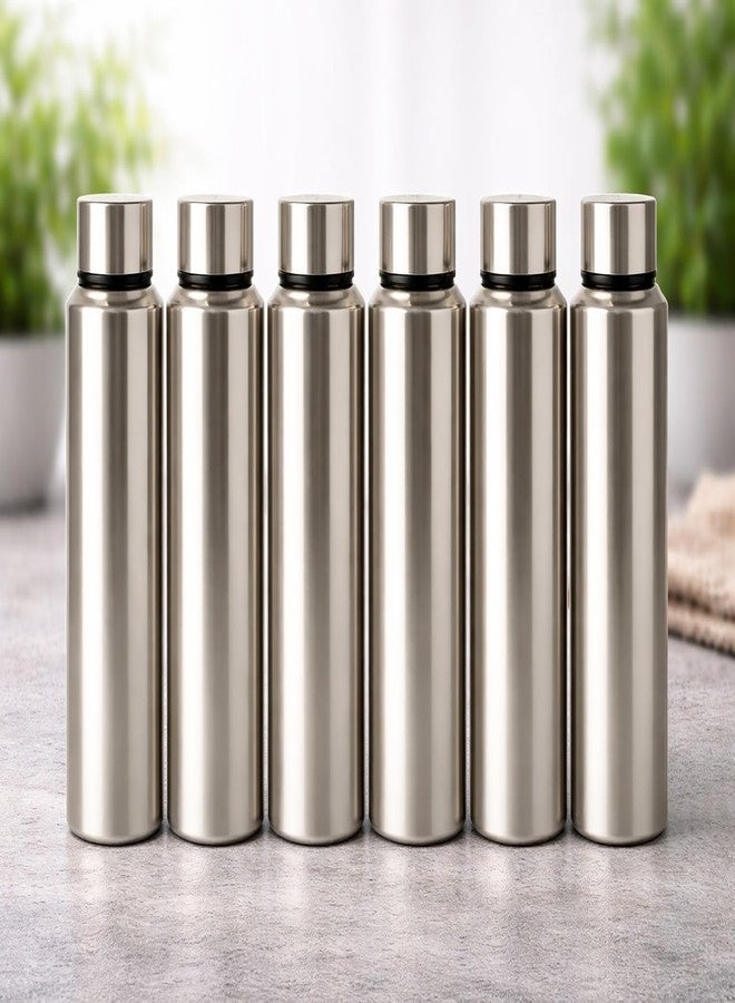 VISAXMI Stainless Steel Water Bottle 500ml | Drinking water bottle | Steel fridge bottle | Leak Proof & Durable Steel Bottle for Office, Gym, School & Home (Set of 6) - Image 1