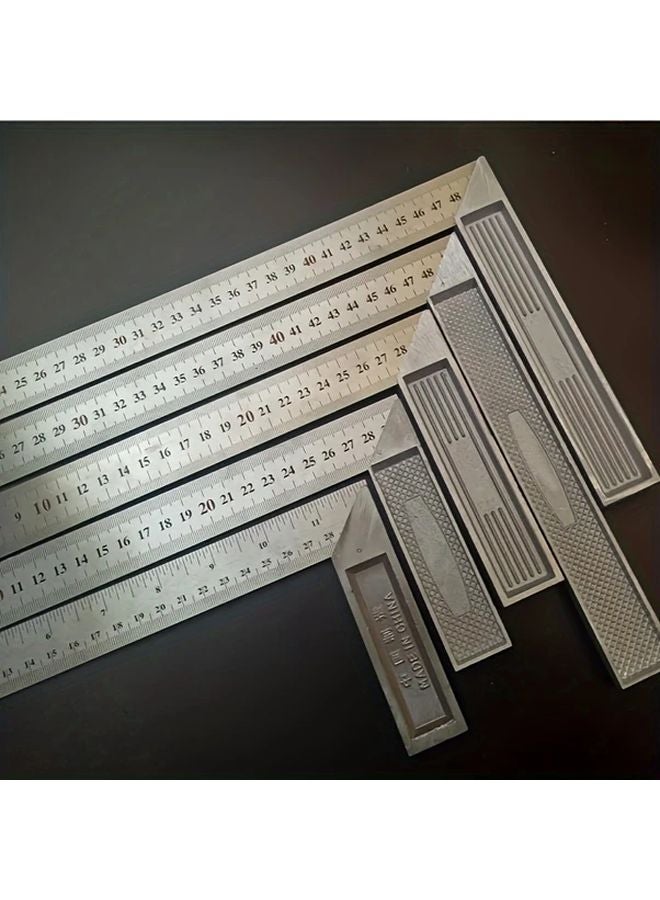 Silvery Aluminum Angle Ruler 196.85 Inch Waterproof Steel Square for Woodworking Industrial Measurements - Image 2