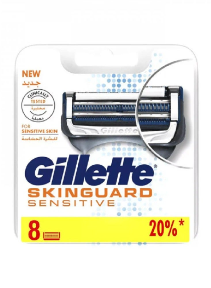 Gillette SkinGuard Men's Razor Blades, 8 Blade Refills