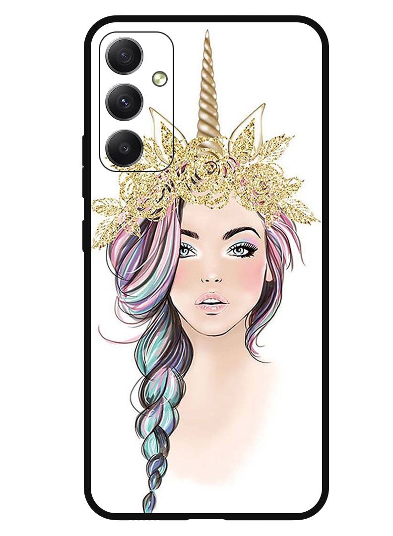 Theodor Protective Case Anti Scratch Shock Proof Bumper Cover For Samsung Galaxy A05s Golden Unicorn Girl - Image 1