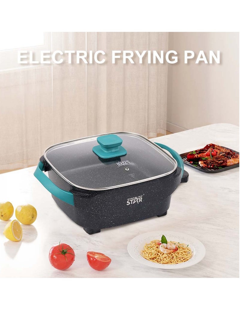 Winning Star Cook Pan Hot Pot Electric Cooking Multifunction1600W Nonstick Electric Skillets  - Image 3
