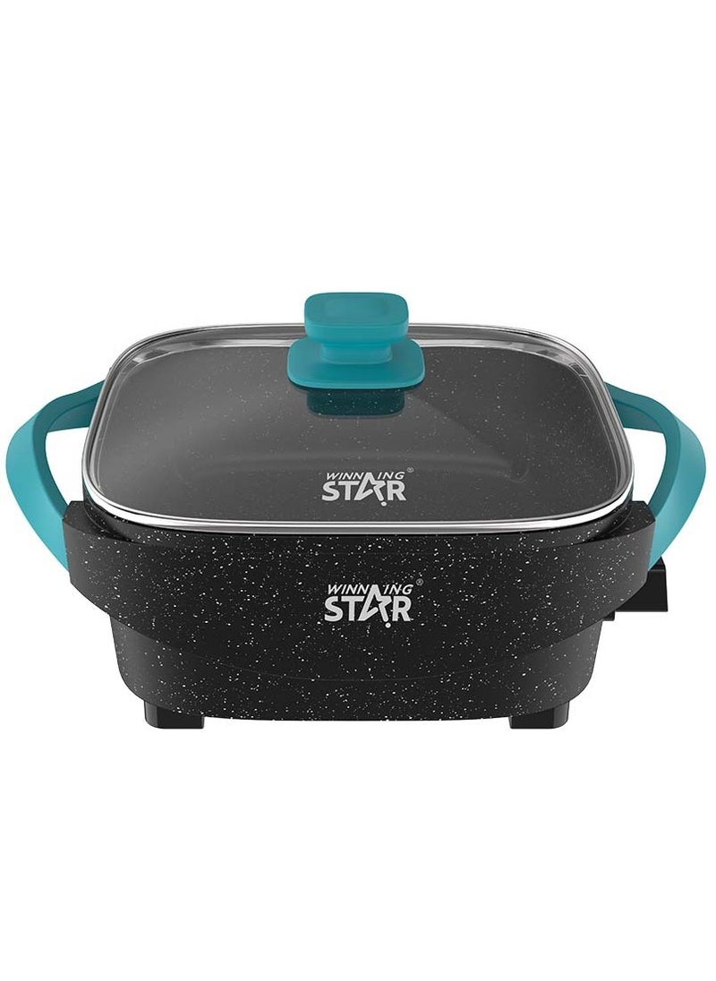 Winning Star Cook Pan Hot Pot Electric Cooking Multifunction1600W Nonstick Electric Skillets  - Image 2