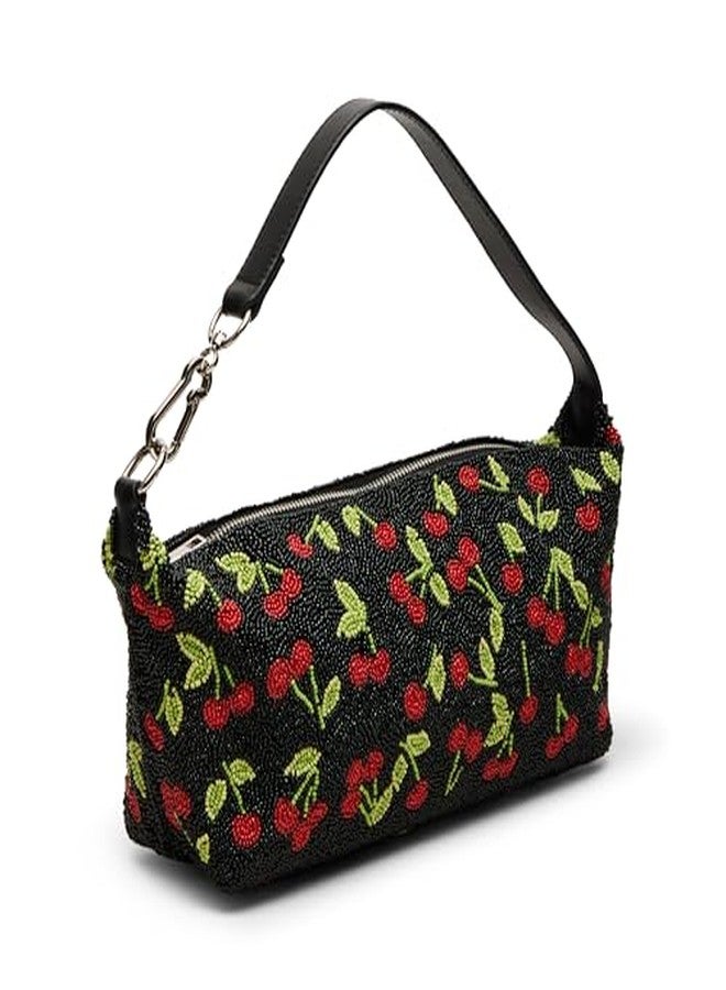 Steve Madden Emersyn Beaded Shoulder Bag, Cherry - Image 2