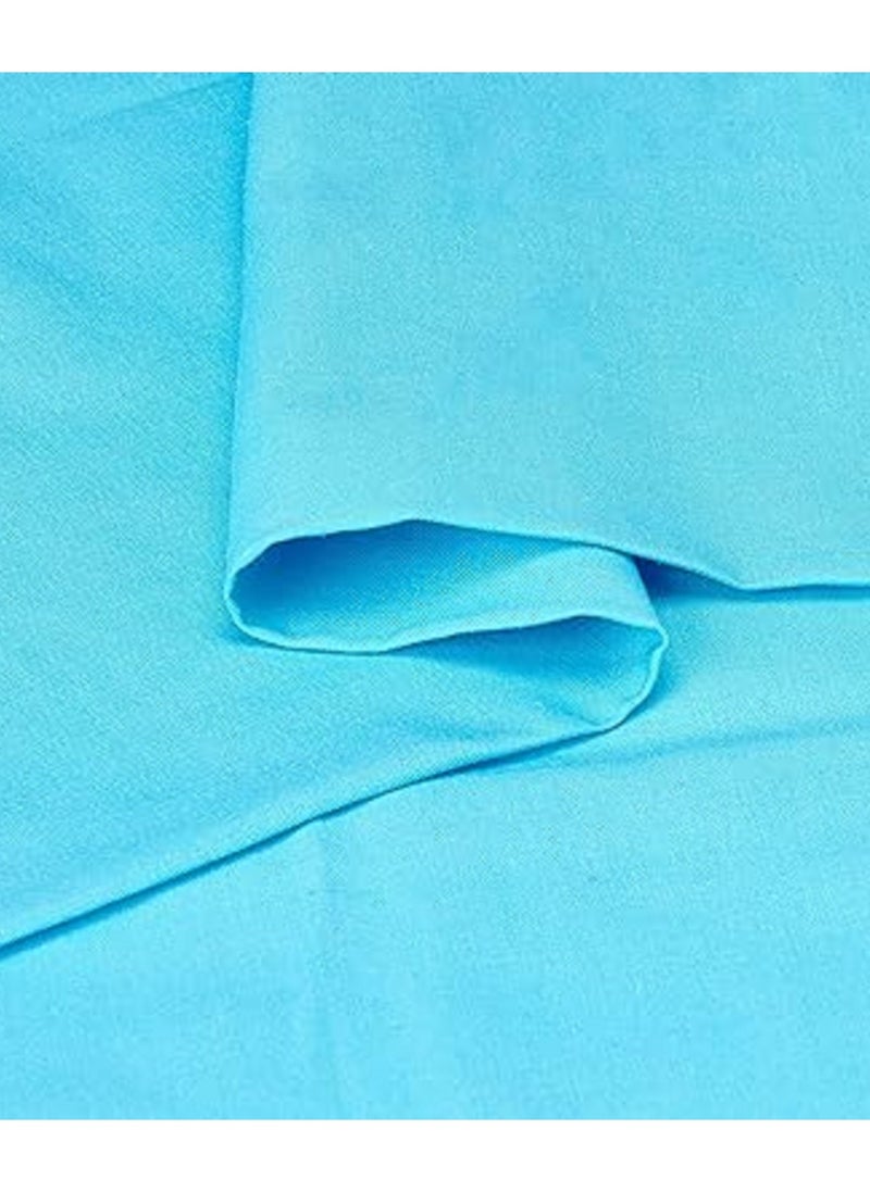 Lantique Cotton Solid Bed sheet 160 cm -turquoise  - Image 2