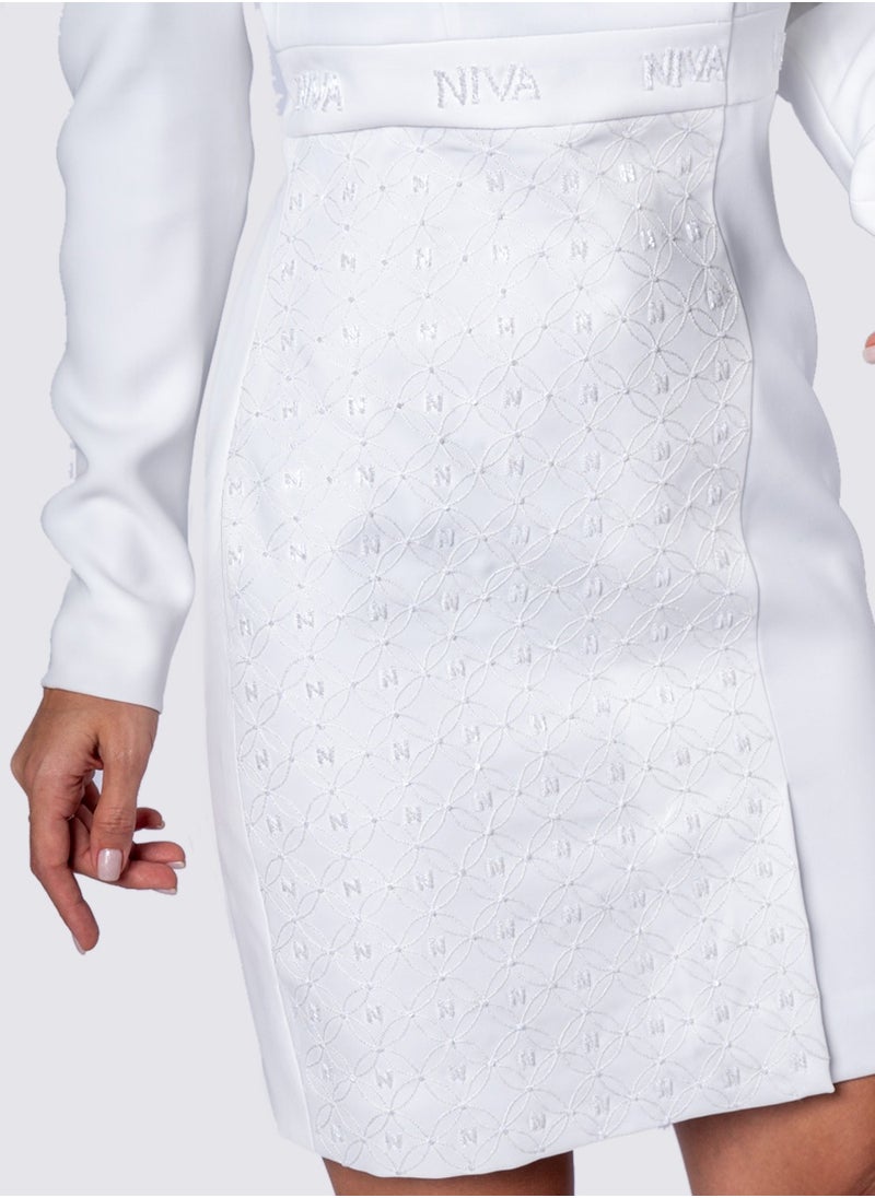 NIVA FASHION HOUSE Niva Embellished Cold Shoulder Dress  - Image 5
