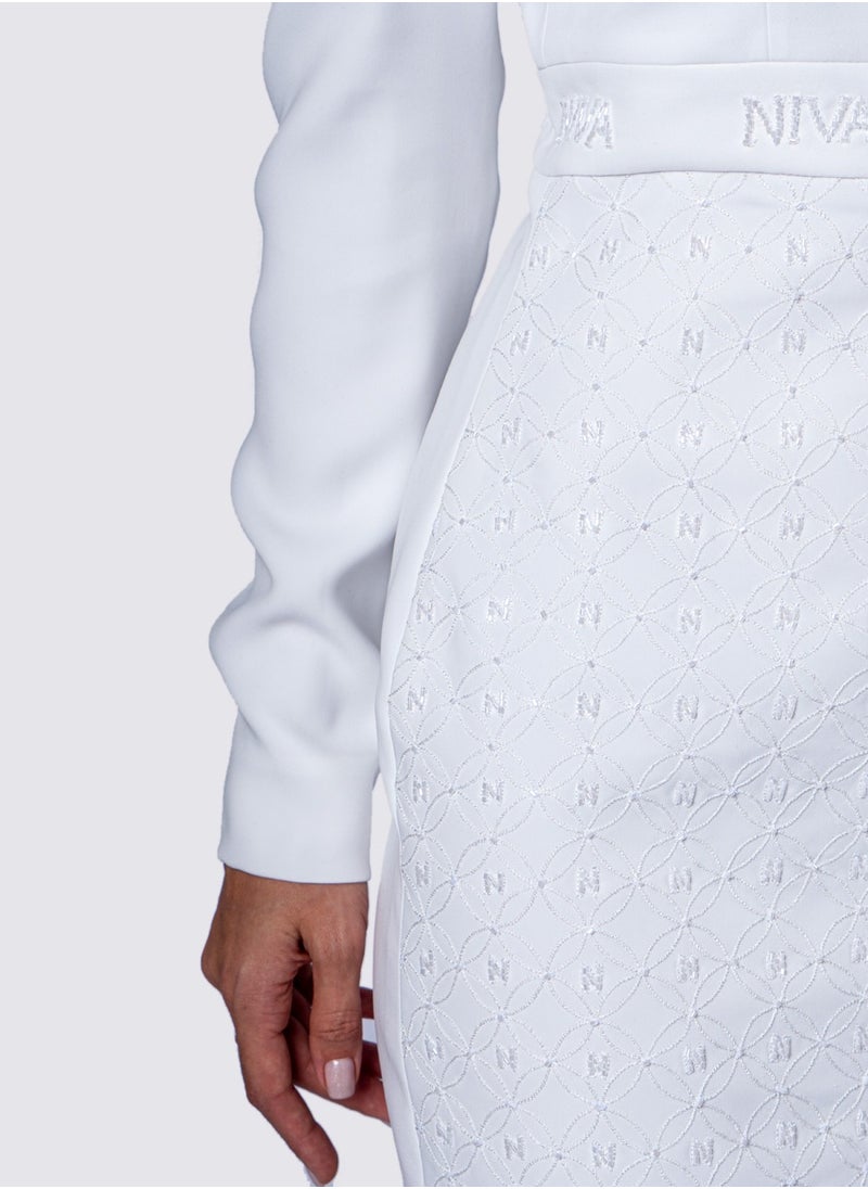 NIVA FASHION HOUSE Niva Embellished Cold Shoulder Dress  - Image 4