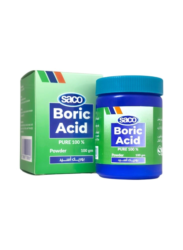 ساكو مسحوق حمض البوريك النقي 100%، لعمل عجينة الصراصير 100 غرام - Image 1