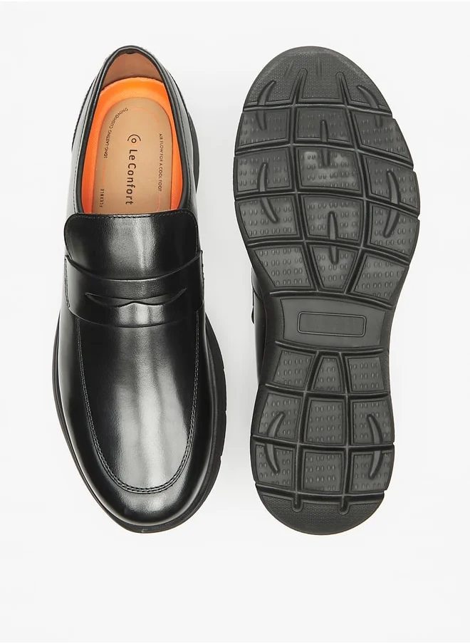 لو كونفورت Men's Solid Slip-On Loafers