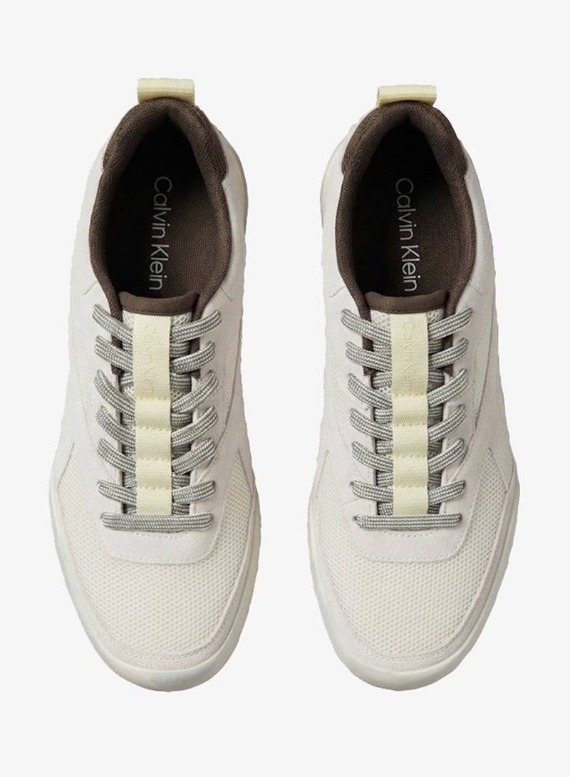 CALVIN KLEIN Low-Profile Reflective Mesh Suede Trainers - Image 5