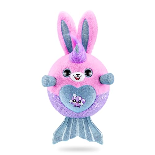 Rainbocorns Mermaidcorn (Bunny) by ZURU, Collectible Plush, Mermaid Surprises, Cuddle Plush Stuffed Animal, Surprise Egg, Stickers, Magic Sands & Bubble Mixture, for Girls 3+ Up - Image 3